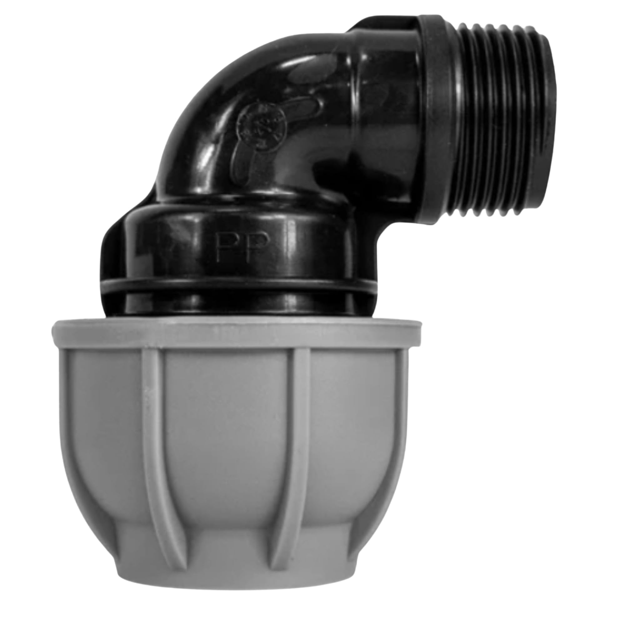 Mypurecore You At The Core Black Mypurecore Mdpe Compression Fitting 20-50Mm – Straight, Elbow, Tee, Stop End & Valve – Bsp Threaded Water Pipe Connector – Leak-Proof Irrigation For Blue Pipe (Elbow 32Mm X 1" Bspm)