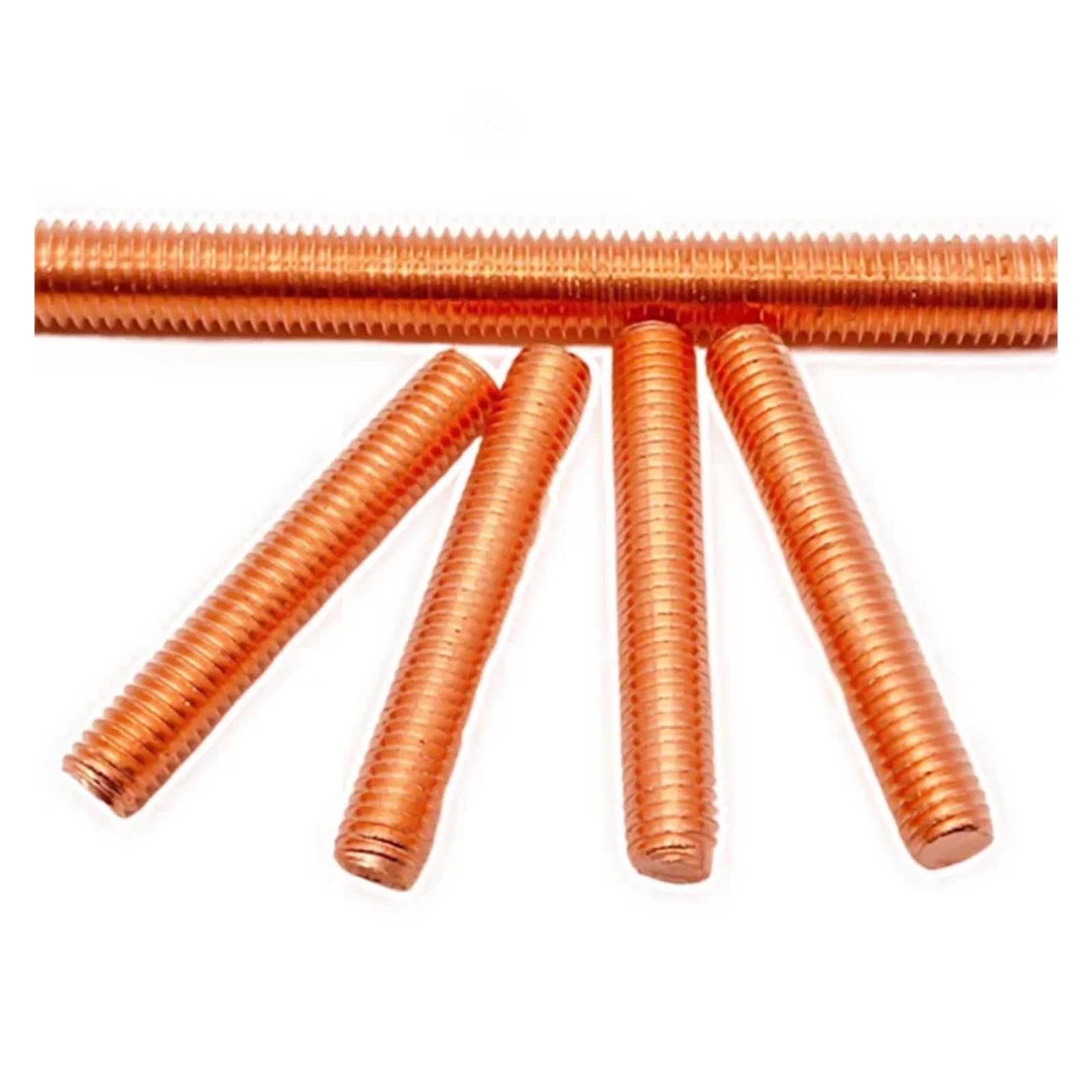 Copper Threaded Rods Bars Studding Studs Full Thread Copper Screw Rod M4 M5 M6 M8 M10 M12 Copper Threaded Rod(80mm,M8)
