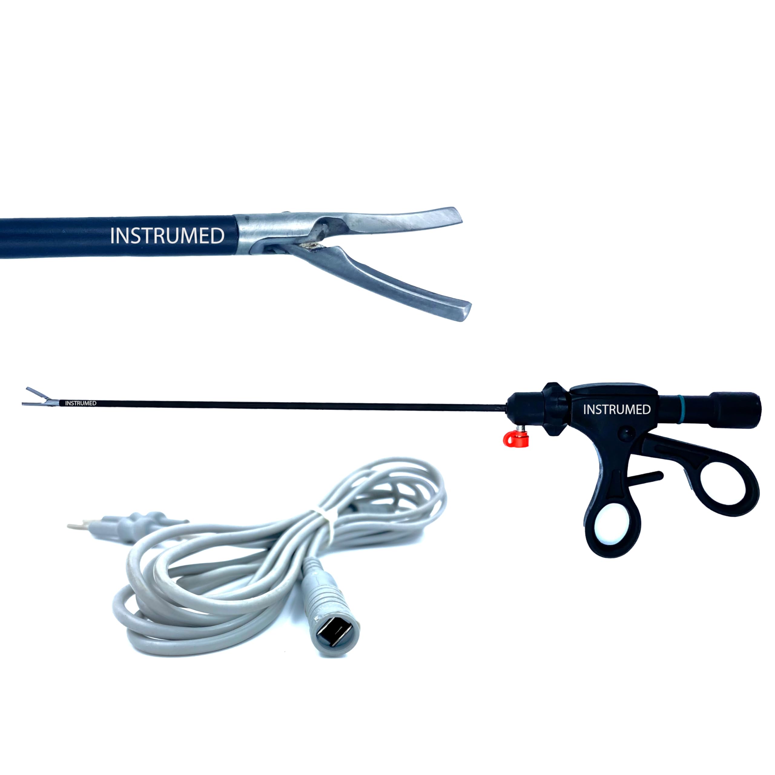 Laparoscopic Bipolar Vessel Sealer Cutter Forceps with Cable | Shearer Dissector | Silver & Curved Jaw | Sealing Device | 5mm × 330mm | Laparoscopy Endoscopy Surgery Surgical Instruments-image-46