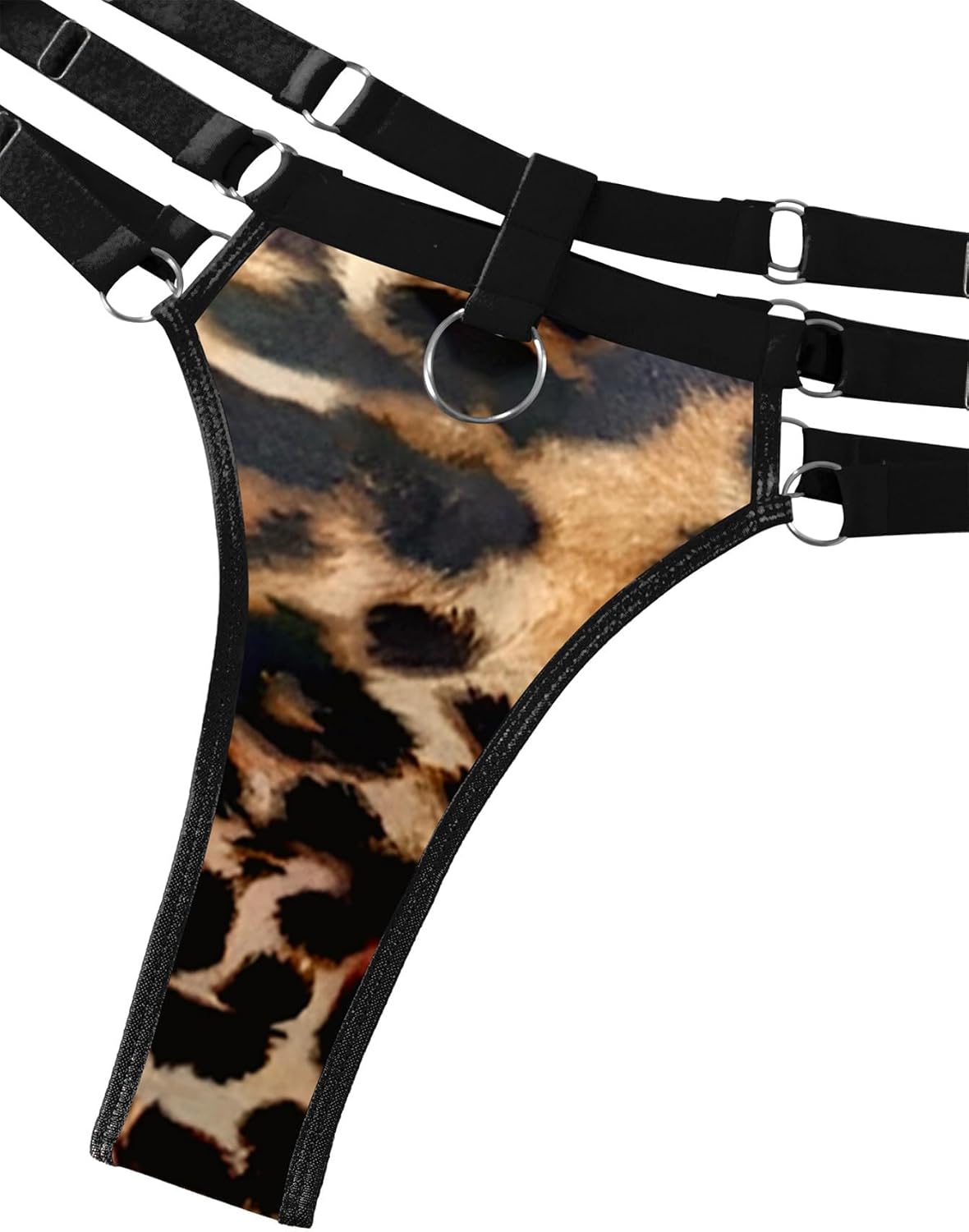 Lilosy Sexy Wireless Choker O Ring Linked Strappy Harness Lingerie Set Outfits 3 Piece - Image 5