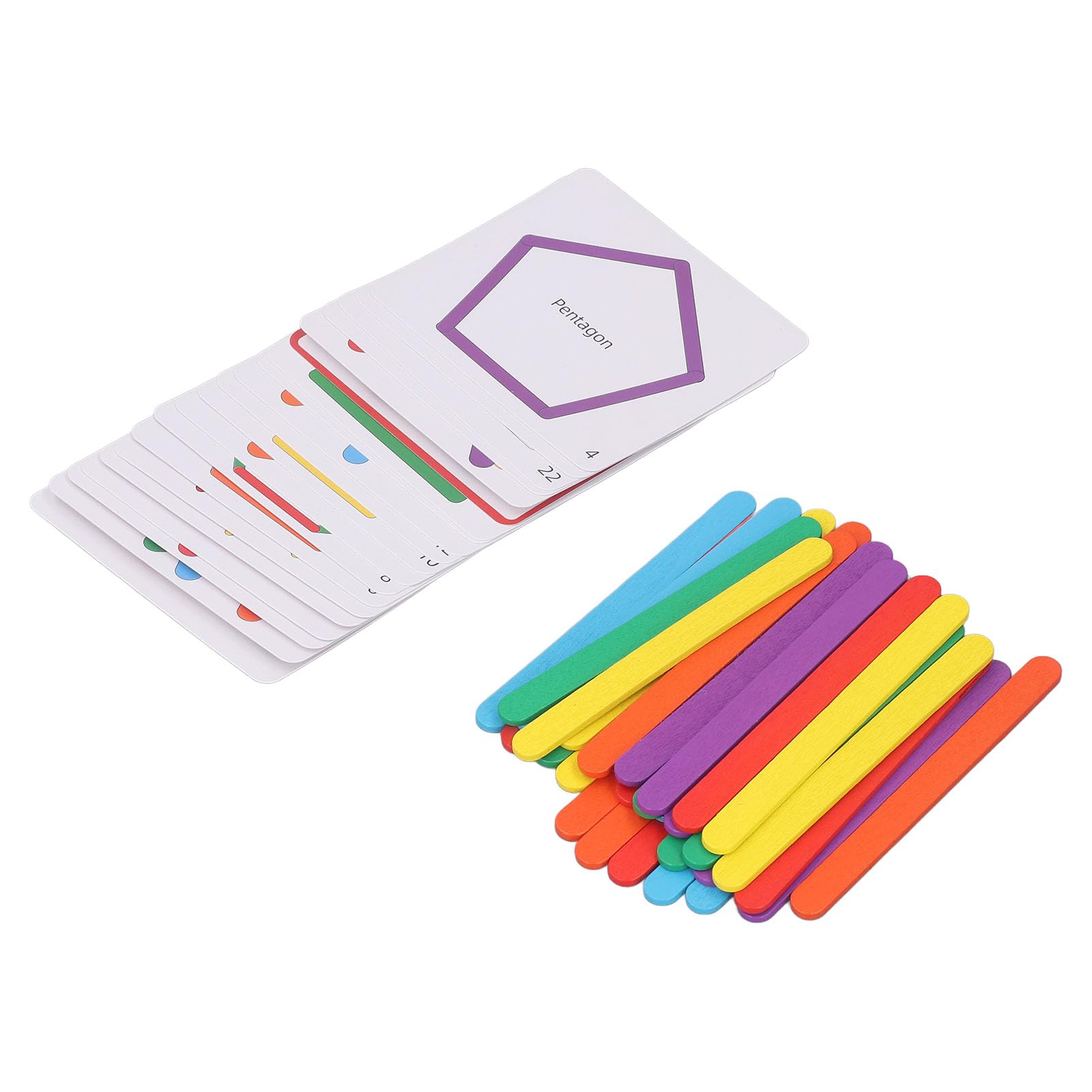 Cryfokt Sticks Math Toy, Basswood Sticks Math Toy Improve Math Ability Educational Cultivate Logical Thinking for Home for Children