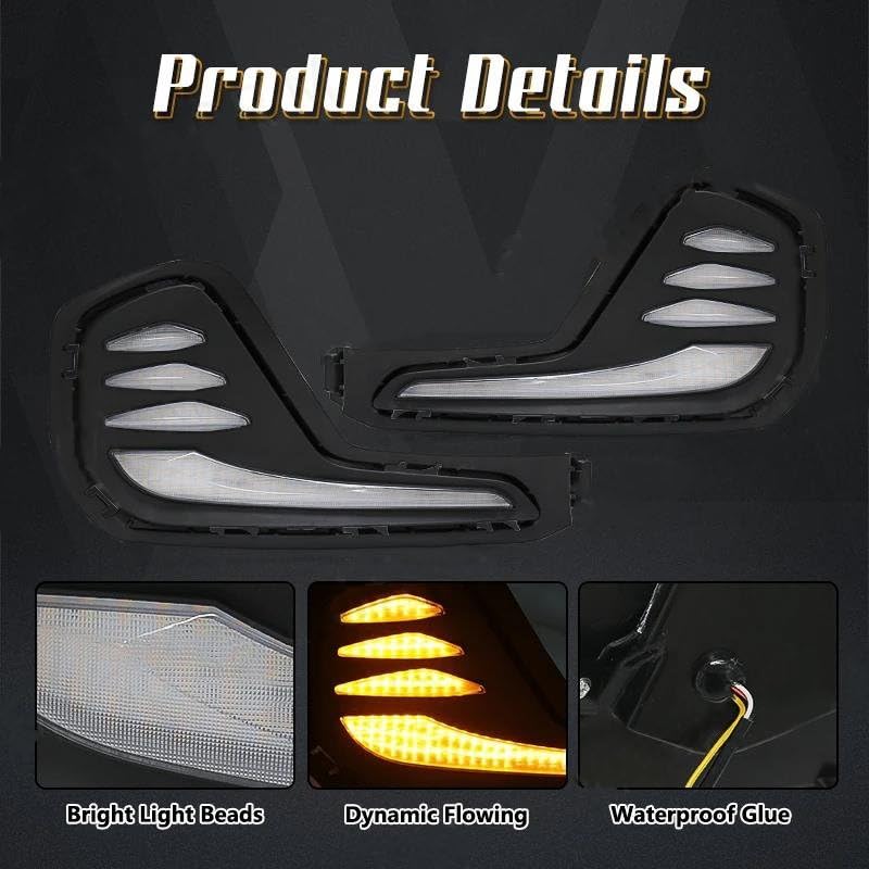 Couvercle phare antibrouillard LED DRL feux jour clignotant Chevy Cavalier 2021 - 4