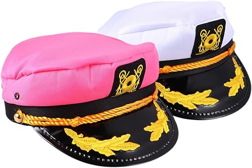 PRETYZOOM 2 sombreros de capitán yate, gorra de capitán de pareja, sombrero de marinero almirante, sombrero de fiesta náutica, sombrero de disfraz disponible en Yaxa El Salvador