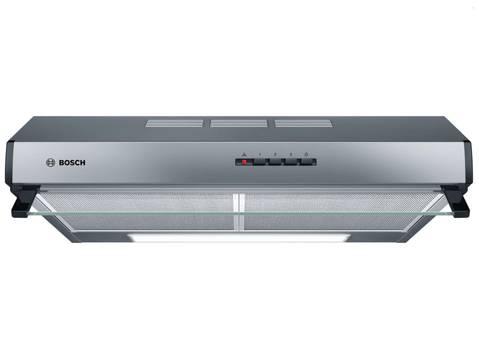 BOSCH DUL63CC50 -Musical Wall Hole-Evacuation / Recycling-350 m3 air / h max gas di scarico-72 dB-3 speed-L 60 cm-Inox