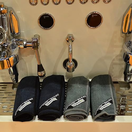 Miniatura 6 de CAFEMASY Barista - Paquete de 4 toallas de limpieza microabsorbentes suaves y no abrasivas para barista para limpiar la varita de vapor, café o