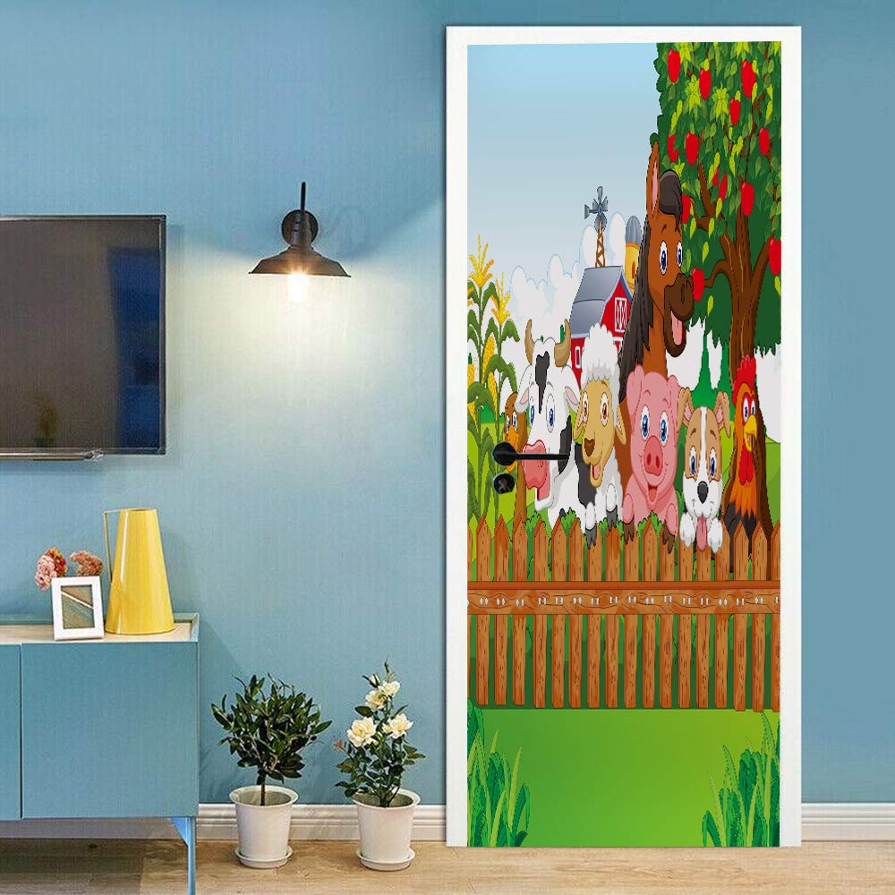 Sticker de porte amovible pour masquer les imperfections et décorer sans abîmer les murs