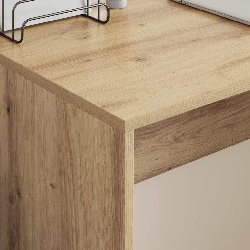 Scrivania in rovere Artisan, 109 x 50 x 78 cm, moderna scrivania per computer con ampio spazio di archiviazione, ideale per ufficio, casa, studio, ergonomica e salvaspazio