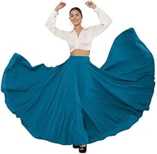 JYESHTA Women's American Crepe Flared A Line Stitched Long Skirt with 12 Mtr Flare 40 in Height | Skirts for Women Long Le... Price In India