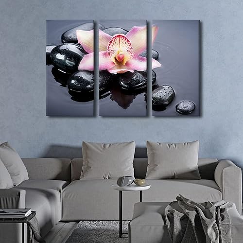 Vista 209 de TUMOVO Wall Art for Living Room Buddha Sculpture Flower Paintings Canvas Wall Art 3 Panel Wall Art Canvas Artwork Wall Decor Large Wall Decor Canvas