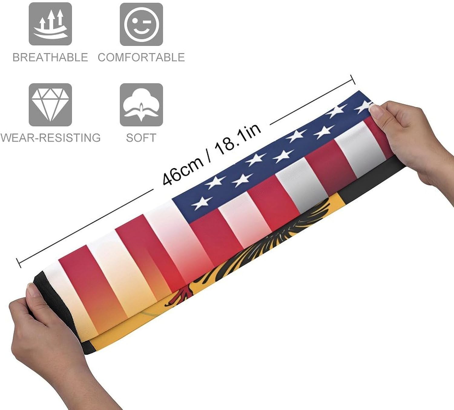 U.S. And German Flag Knee High Socks Athletic Long Stockings Sport Casual Crew Tube Sock Boot 46cm