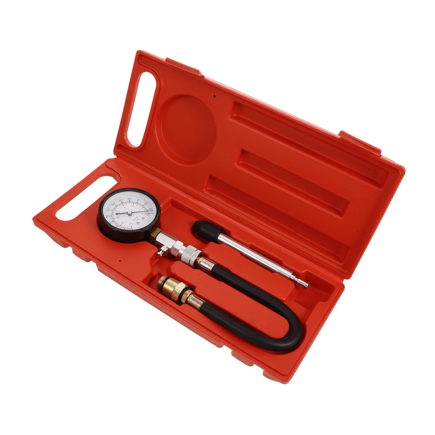 SOIMISS 1 set Kit Tester Compressione per Auto Strumento Professionale per Misurazione Pressione Cilindri Compatibile con Diversi Tipi Design Compatto e per Facilità Trasporto