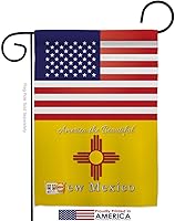 Vista 4 de Juego de banderas de casa de jardín de Estados Unidos con diseño de Nueva México y Estados Unidos