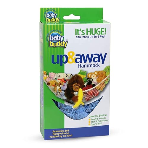 Miniatura 11 de Baby Buddy Red de almacenamiento de hamaca de animales de peluche, organizador de juguetes en esquina que ahorra espacio para guardería y