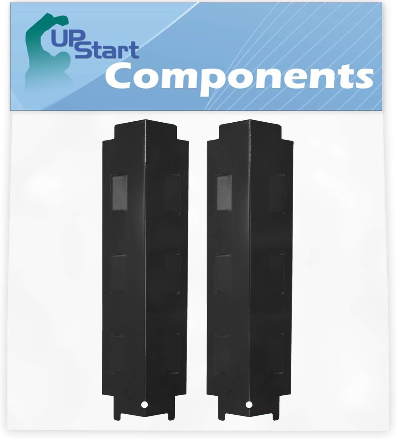 2-Pack BBQ Grill Heat Shield Plate Tent Replacement Parts for Thermos 461633514 - Compatible Barbeque Porcelain Steel Flame Tamer, Guard, Deflector, Flavorizer Bar, Vaporizer Bar, Burner Cover 14 5/8" : Patio, Lawn & Garden