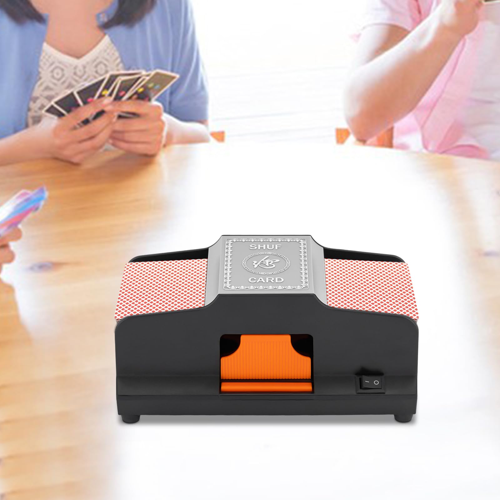 Mixer automatico per carte da 220 V (nero) con due modalità shuffling, scambiatore elettrico per Rommé & Bridge, ideale per serate di gioco, feste, con scatola e funzione di ricarica rapida USB
