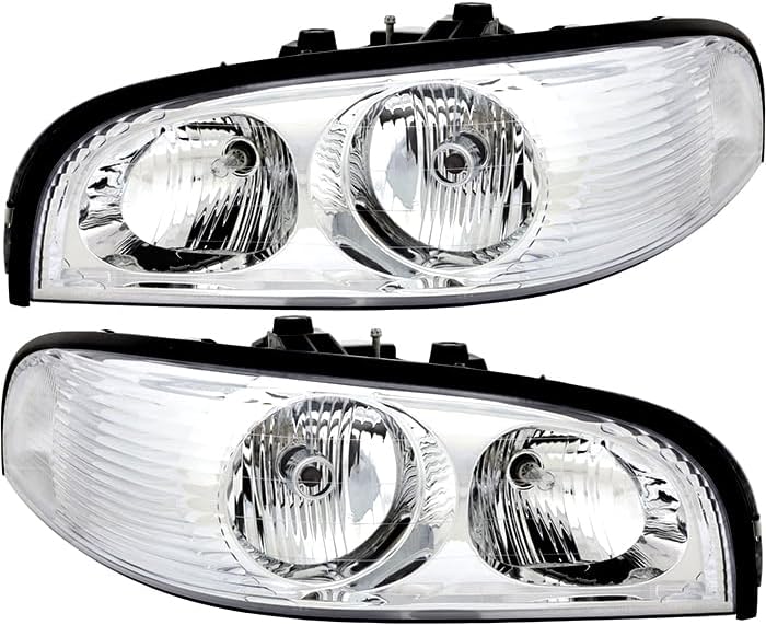 Gold Shrine For Buick Park Avenue Headlights Lamps Set 1997 1998 1999 2000 2001 2002