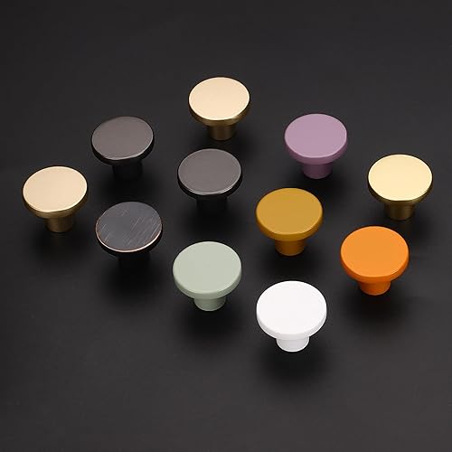 Miniatura 14 de Ravinte Paquete de 30 pomos de color negro mate para armarios de cocina, pomos redondos para cajones de cómodas, tiradores para cajones o puertas