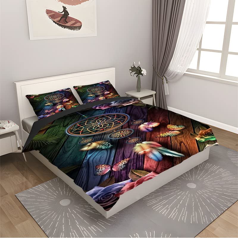 Housse de couette 240x260 bohème en microfibre premium douce - 2