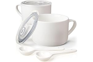 30oz Ceramic Ramen Bowl With Lid - Instant Noodles Cup Mug