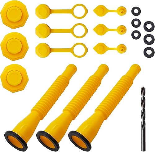 Juego de 3 repuestos de reparación de tanque de combustible para automóvil, accesorios de plástico impermeables para vehículos, tubos suaves de