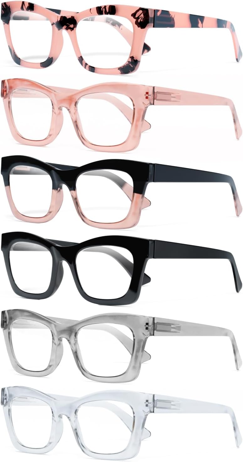 CCVOO Oprah Style Reading Glasses for Women, Stylish Eyeglasses, Blue Light Readers for Women, Computer Eye Glasses, Cheaters