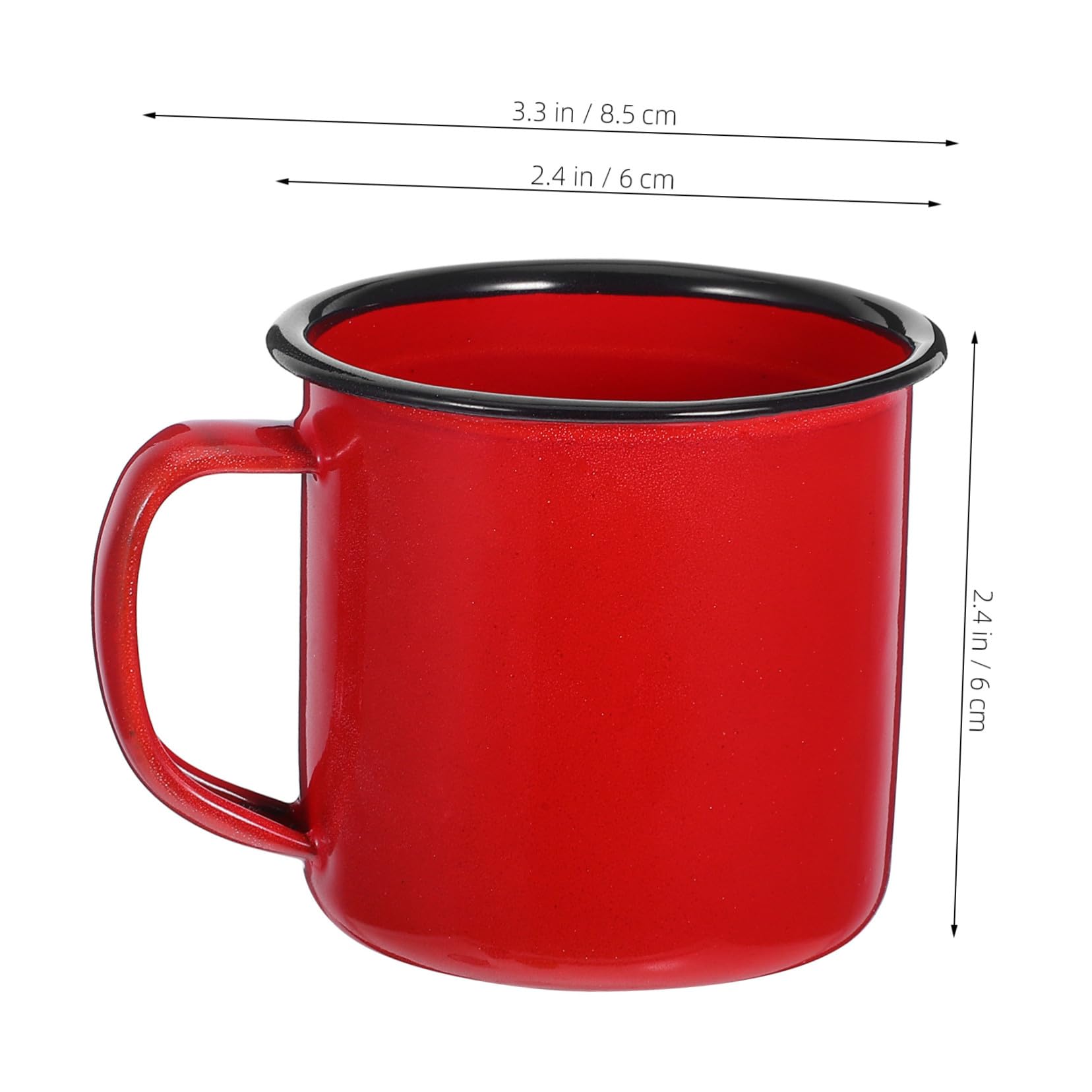 4 Stück Emaillebecher Vintage Campingbecher aus Sicherem Emaille Material Mehrfarbig für Büro Picknick und Outdoor Nutzung