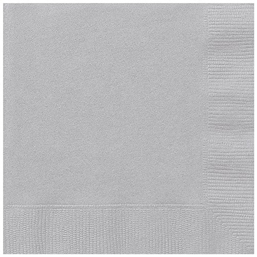 Silver Paper Napkins, 50ct