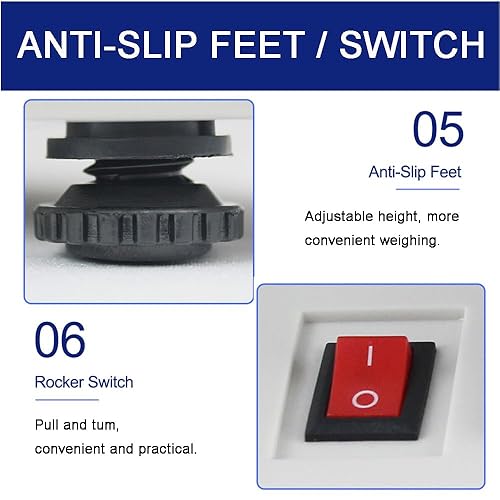Miniatura 8 de INTBUYING Báscula de computación de precio digital Capacidad de 33 libras Báscula comercial de alimentos Báscula al por menor con etiqueta Impresora