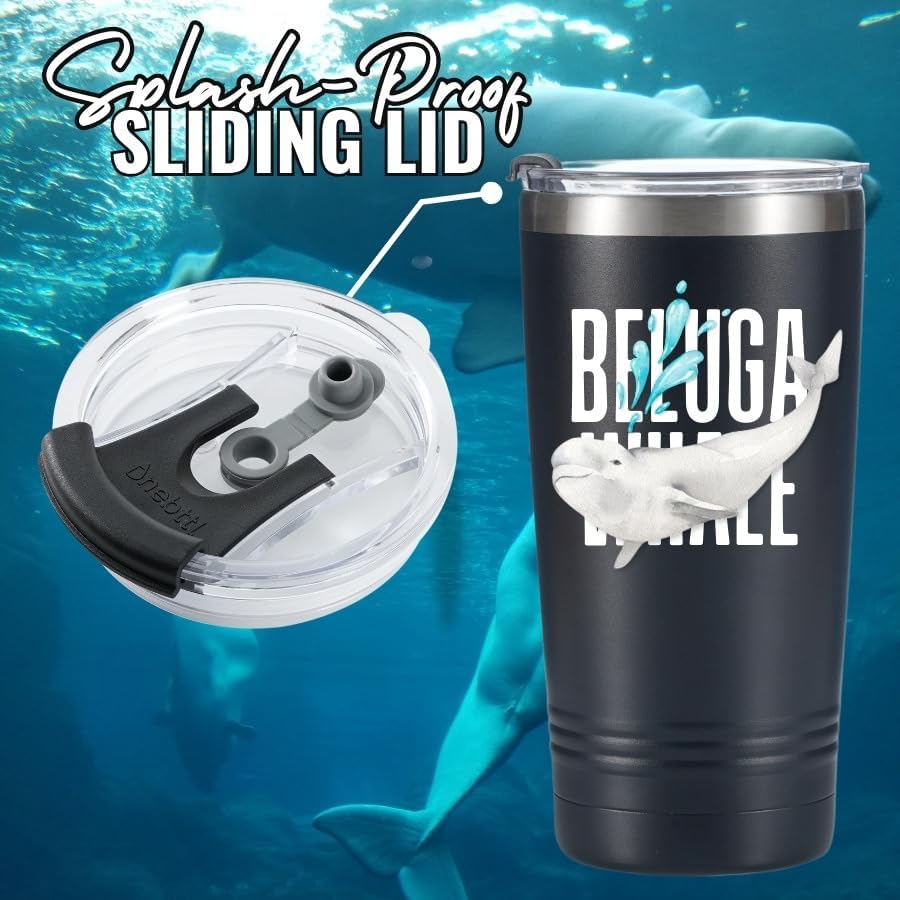 Onebttl Beluga Whale Gifts for Women, 20oz Stainless Steel Tumbler for Christmas, Birthday - Image 3