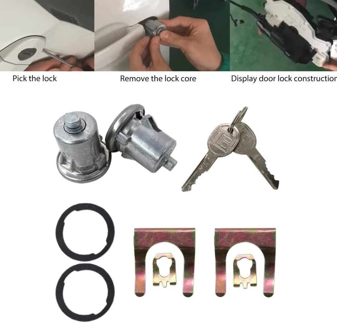 Pack of 2 Door Lock Cylinder Set for Chevrolet Corvette 1960-1982