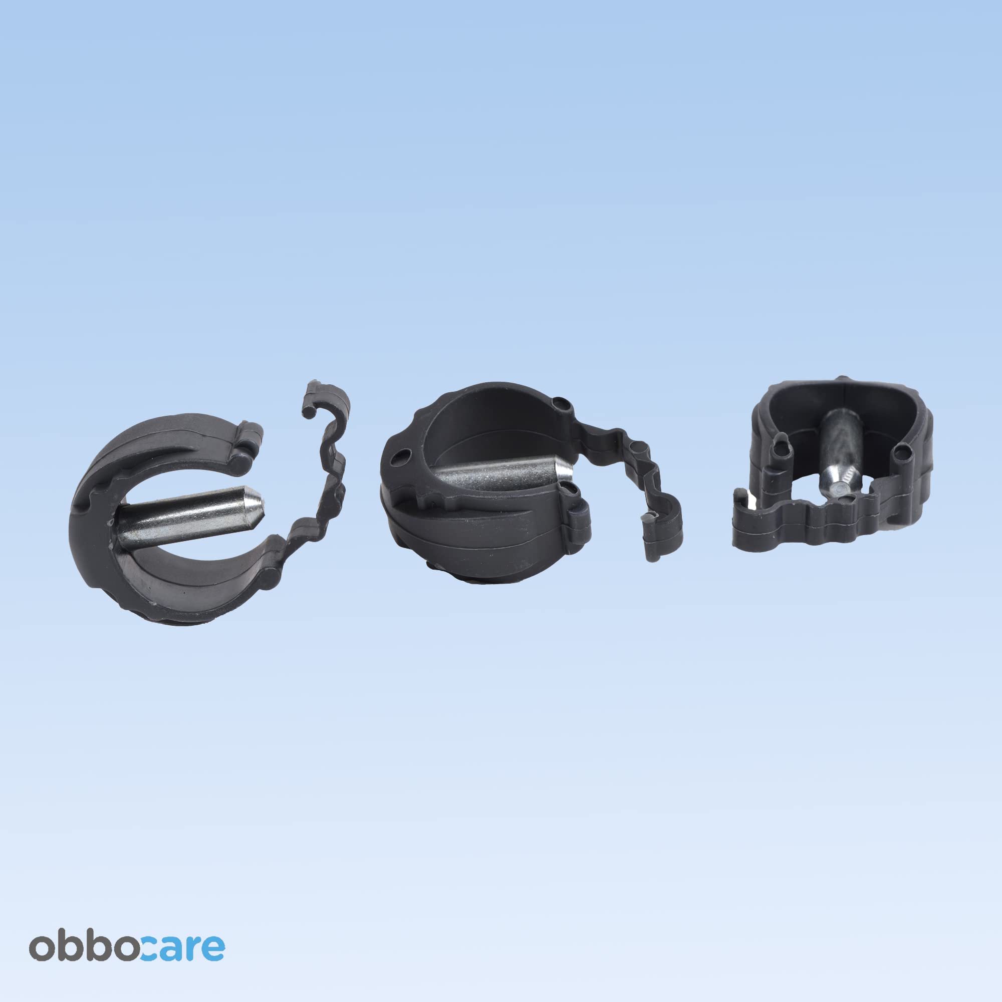 FDI - Opticomfort Premium Krücken für Erwachsene. Paar höhenverstellbare Krücken und gepolsterte Armlehnen und Griffe. Ultraleichtes Aluminium. Farbe blau. Einheitsgröße
