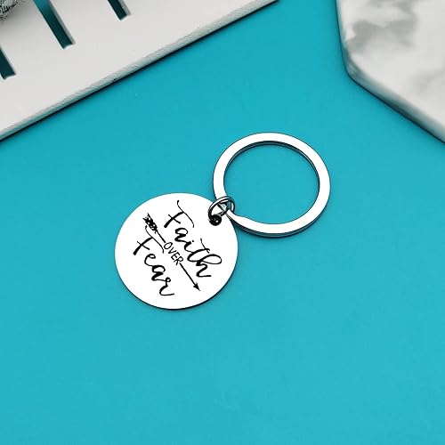 Miniatura 5 de Xiahuyu Llavero cristiano de regalo, con versículo bíblico, regalo de bautismo, regalo de comunión, regalos religiosos inspiradores para mujeres y