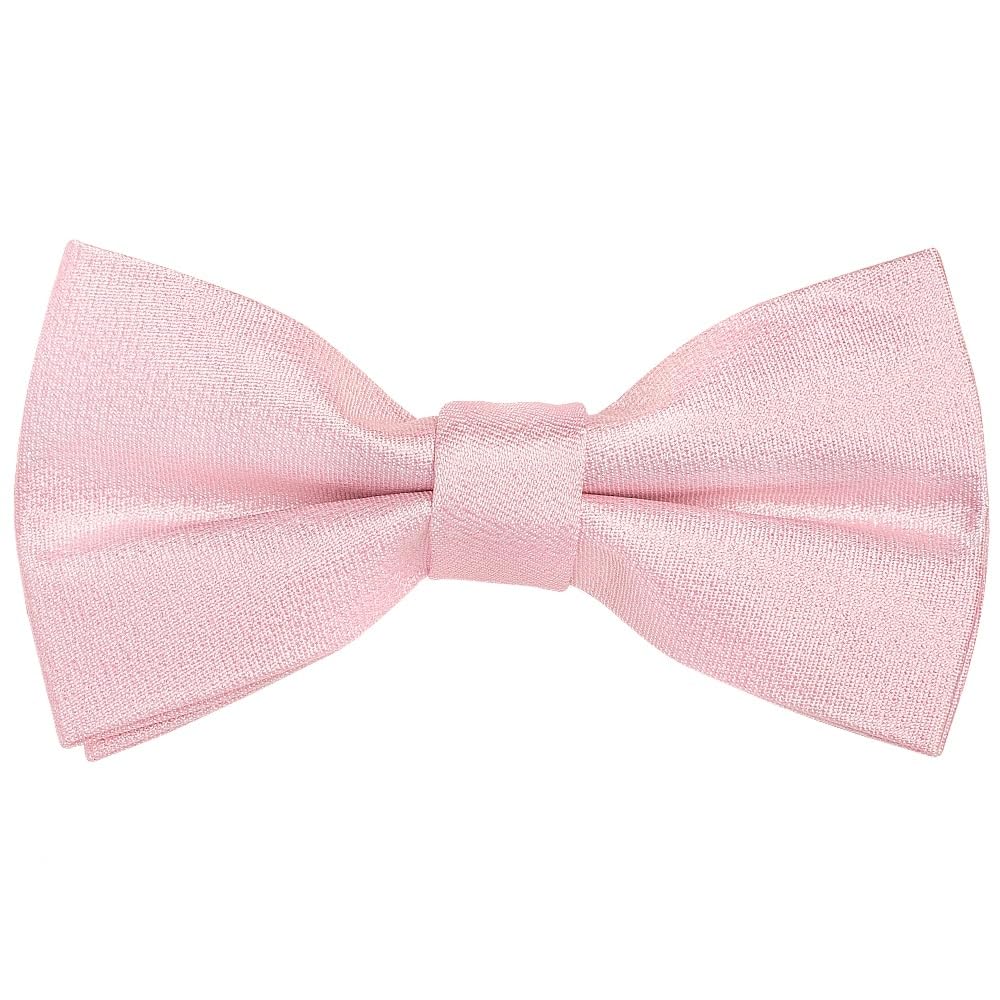 Ties R Us Boys Pink & Blush Pre Tied Blush Pink Silk Bow Tie Age 18 Months-3 Years Babies Childs Kids Handmade Wedding Christening Dickie Bow Tie