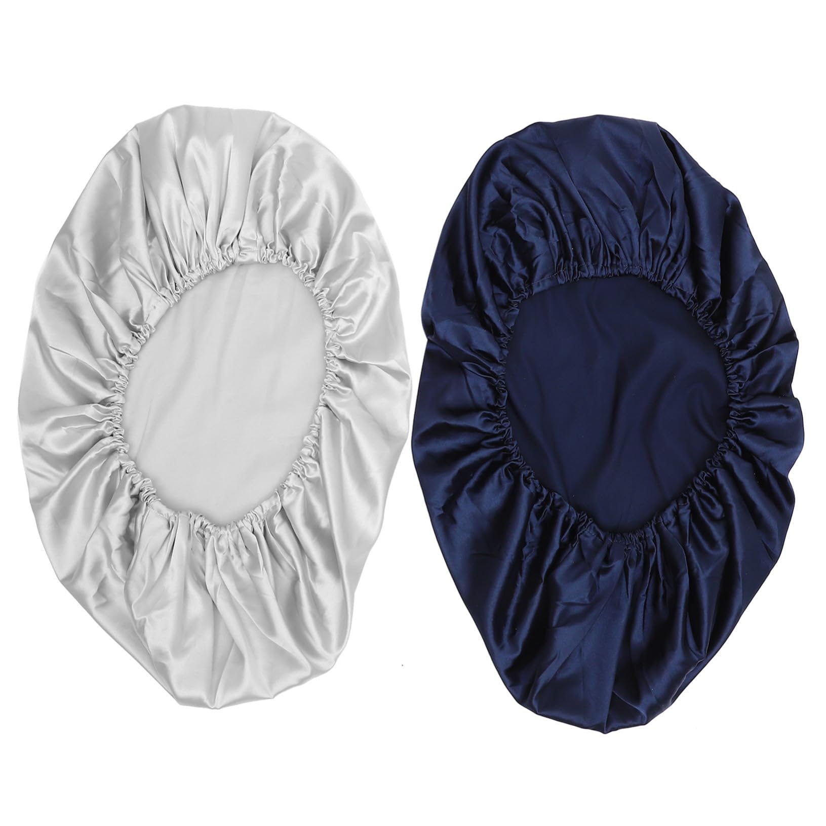 Drap housse bassinet en soie synthétique pour un berceau douillet gris et marine