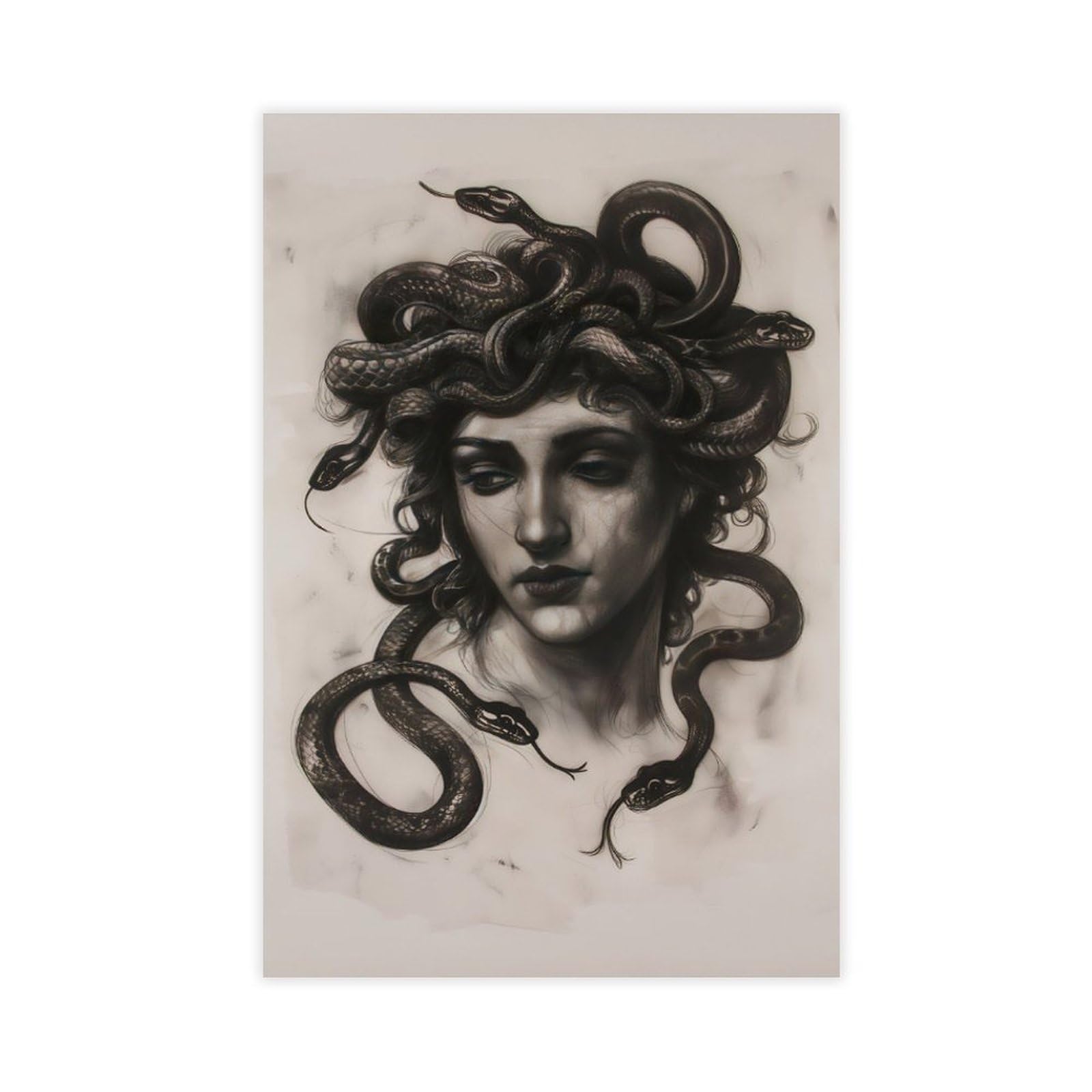 Qgvbgf Medusa Greek Mythology Canvas Poster Bedroom Decor Landscape Office Room Decor Gift 12X18inch(30X45cm)