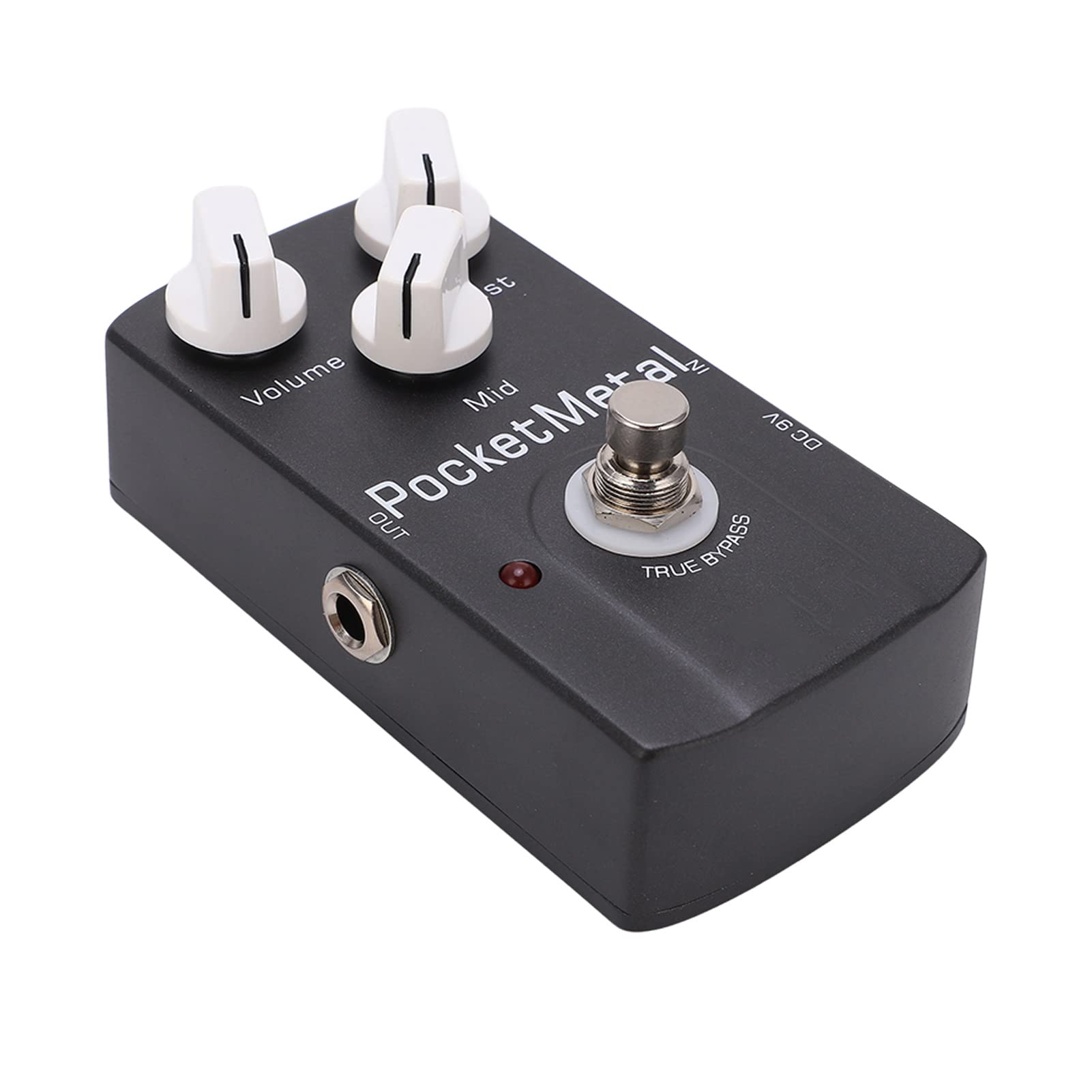 Pedale effetto per chitarra elettrica Metal Distortion True Bypass Compact Grey per chitarristi musicisti