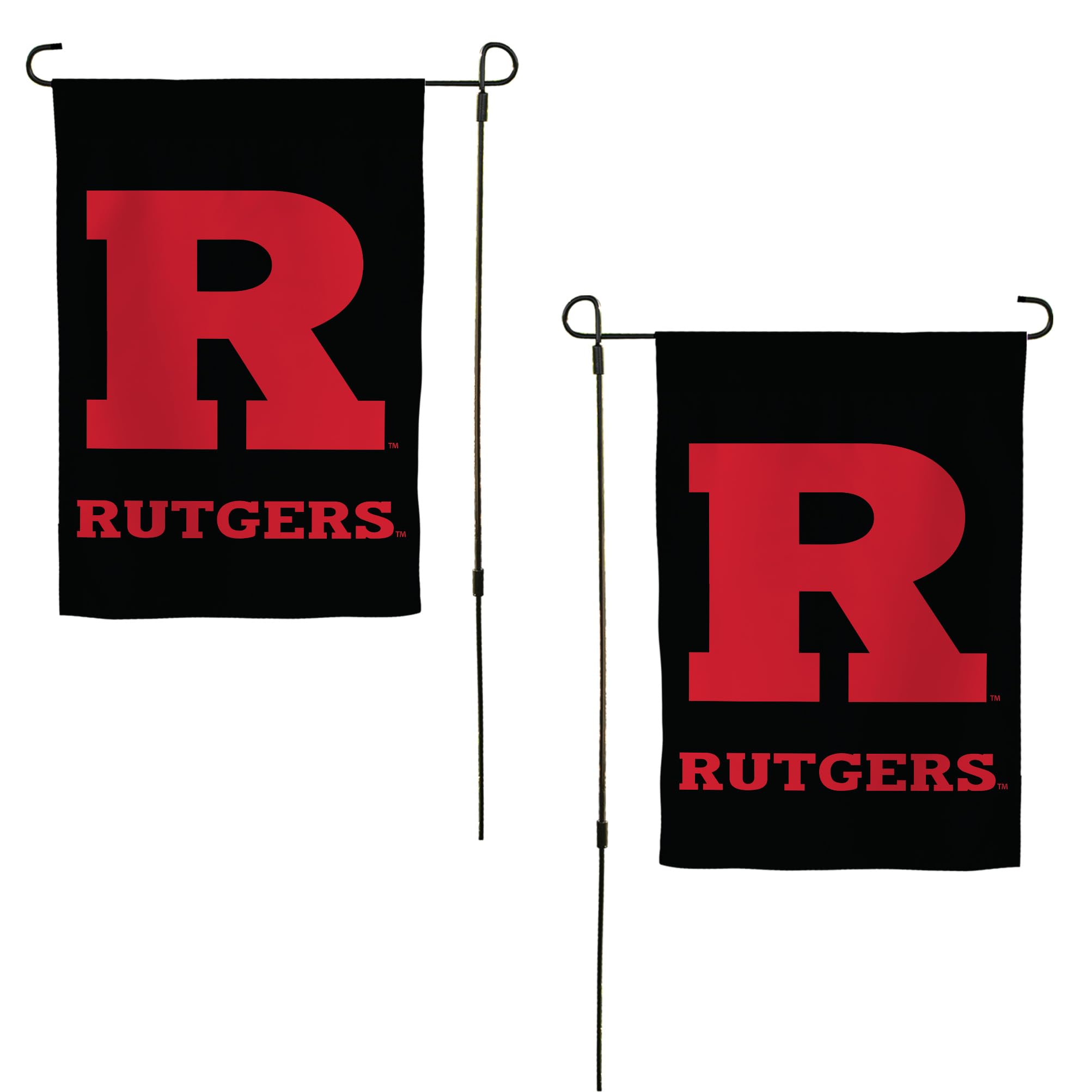Desert Cactus Rutgers R Garden Flag – 19 x 12 inch Rutgers Scarlet Knights Banner, For Outdoor Display and Events (Design C)