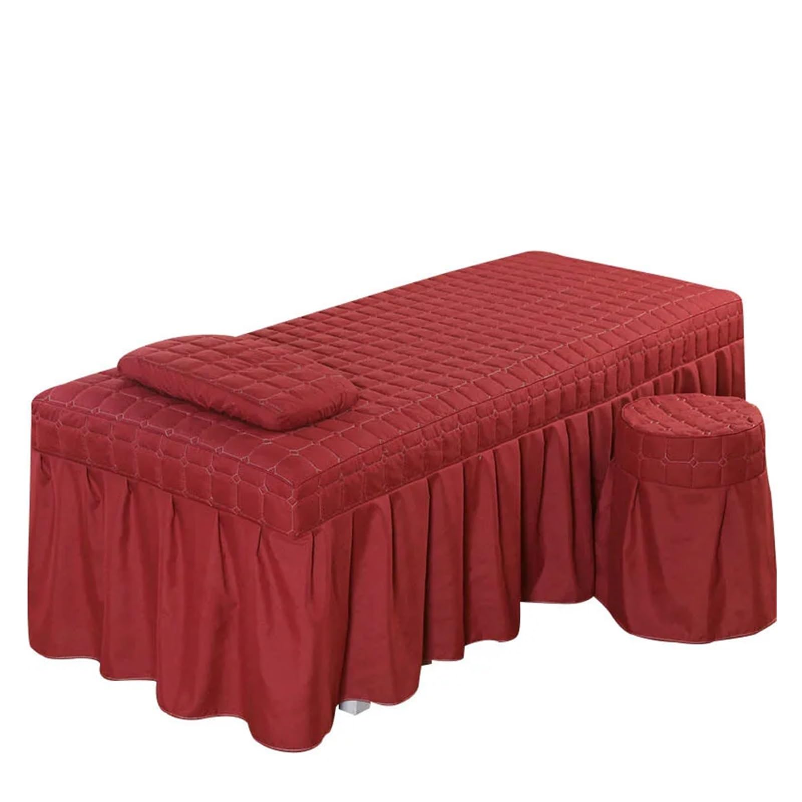 Massage Table Skirt 1pcs Spa Massage Club Bed Cover Only Beauty Salon Sheet Bedskirt SPA with Hole(Color 3,190x70 Cover only)