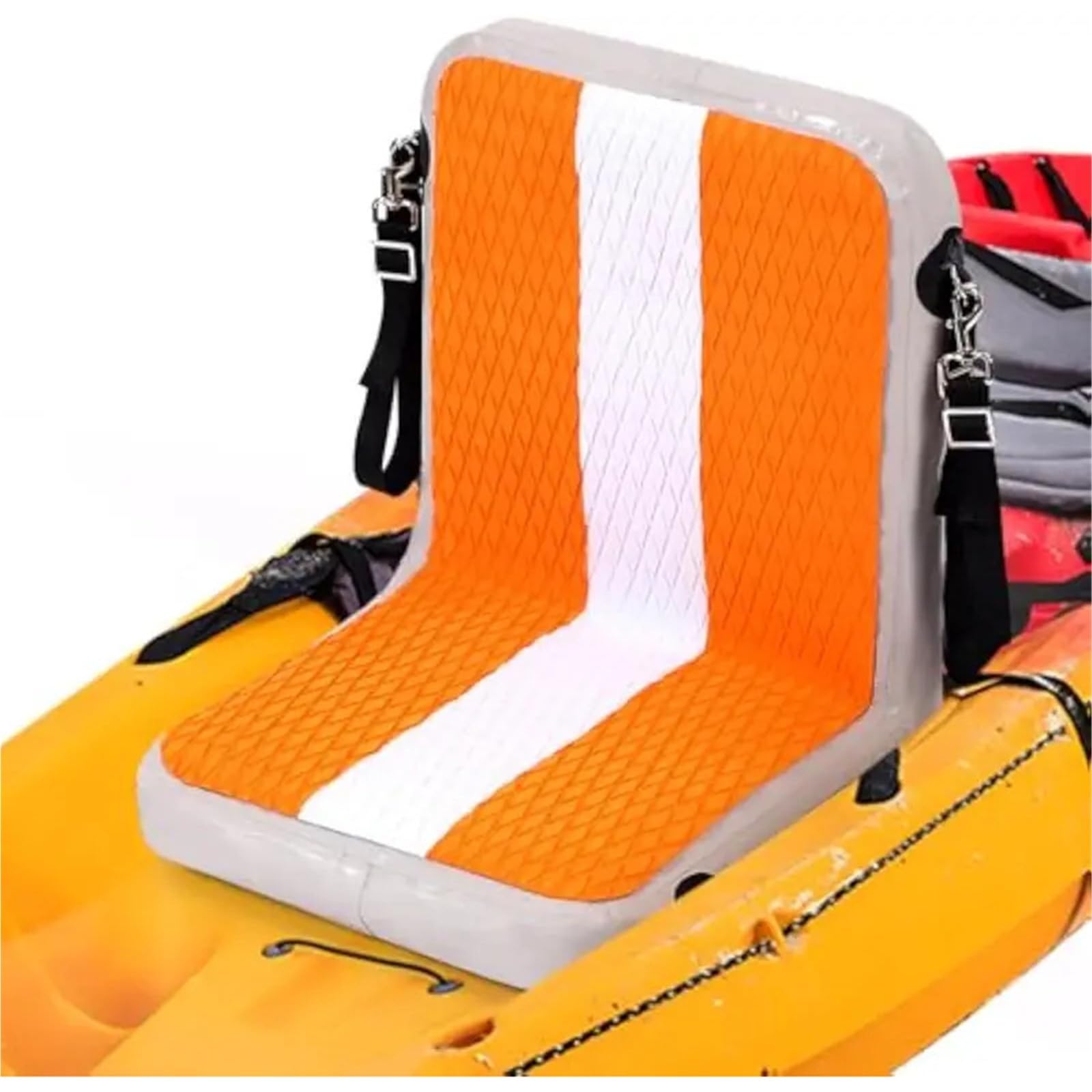 Kompatibel for aufblasbare Kajaks und SUP | Gepolsterter PVC-Sitz mit D-Ringen; Passend for die meisten Kanus, Fischerboote und Paddleboards.