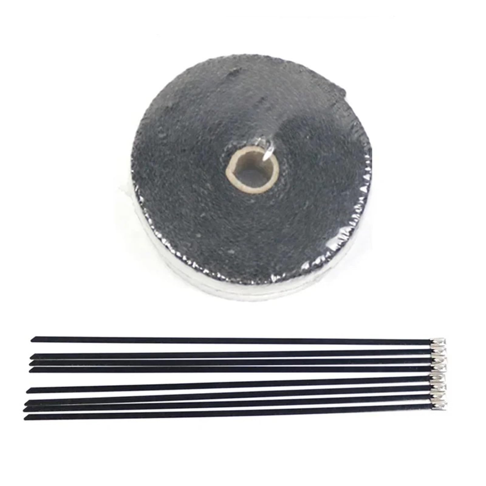 Lencxweur 10M Black 2.5M/5M/10M Motorcycle Exhaust Pipe Anti Scalding Cloth Insulation Tape Roll Preventing High-Temperature Burns(10M Black)