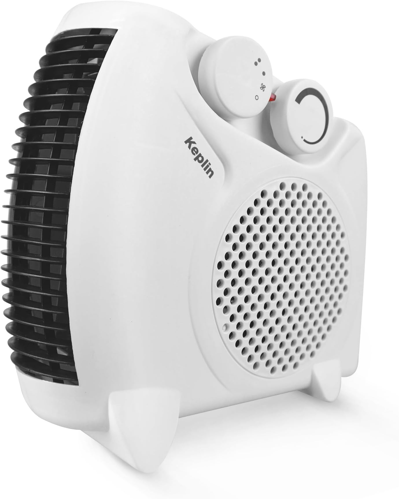 Keplin Electric Fan Heater with 2000W Power, 2 Heat Settings, Fan Setting, Safety Features & Sleek Horizontal & Vertical Design, Heat Protection & Thermostat, Lightweight & Portable for Home & Office