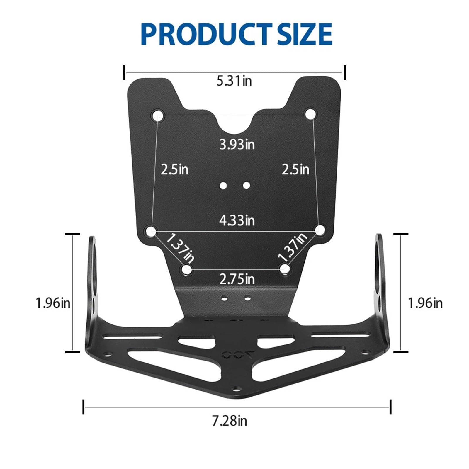 Rama tablicy kierunkowskazów Pasuje do Yamaha Tenere 700 2019 2020-2024 Uchwyt tylnej tablicy rejestracyjnej motocykla Tail Tidy Fender Eliminator CNC Aluminium Uchwyt rejestracyjnej
