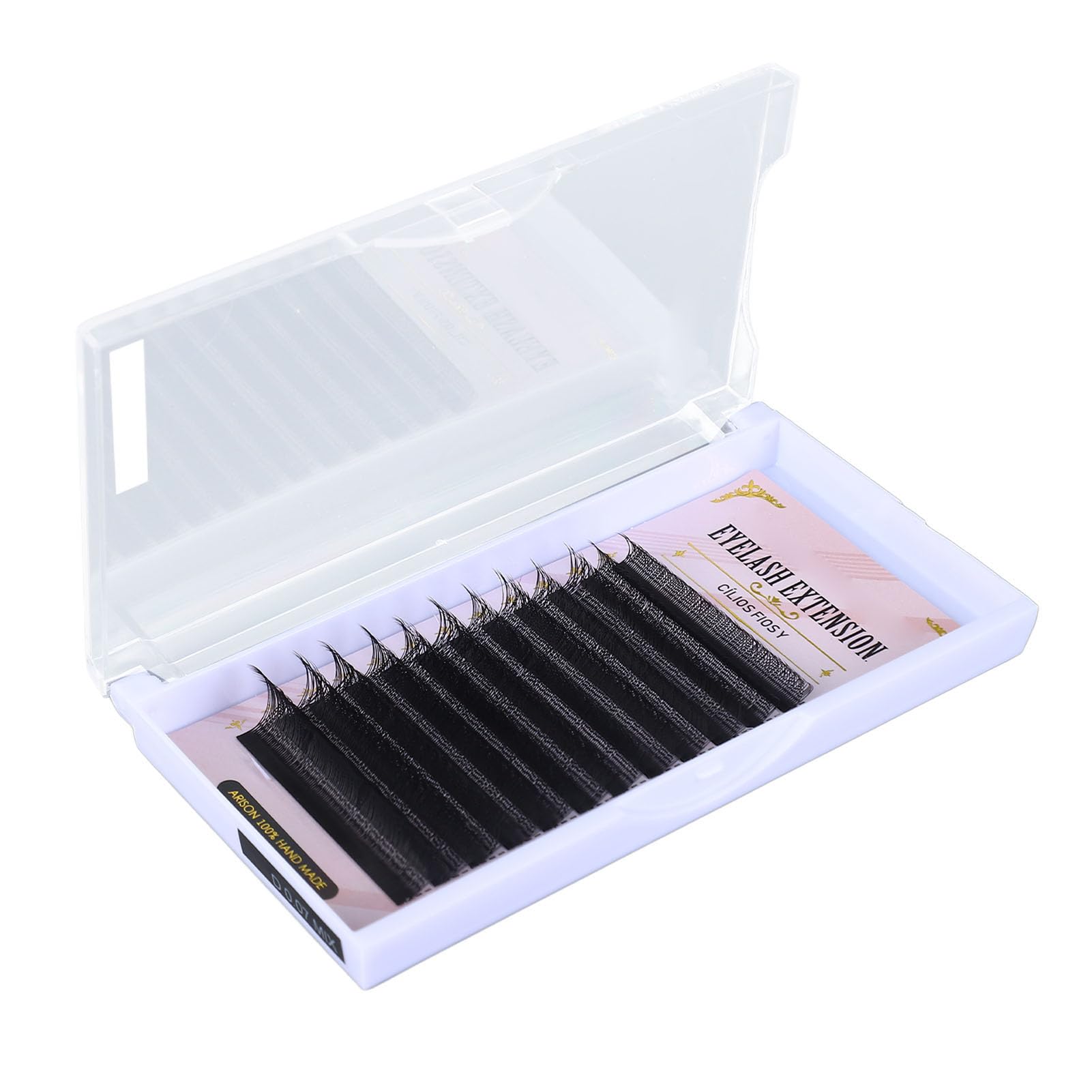 Pestañas Suaves 0.07D para Extensión de Pestañas, Postizas Individuales en Forma de Y de 8-15mm para Artistas de Maquillaje