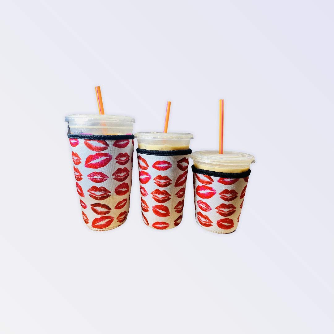 Buy Reusable Iced Coffee Cup Insulator Sleeve Set of 3 Sizes for Cold
