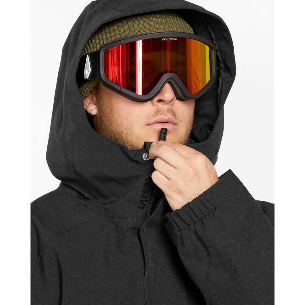Volcom Men's Brighton Hooded Snowboard Ski Winter Jacket, Black S5