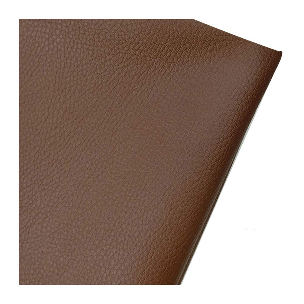 Tissu simili cuir d'ameublement à grain imitation cuir marron rouleau 6m
