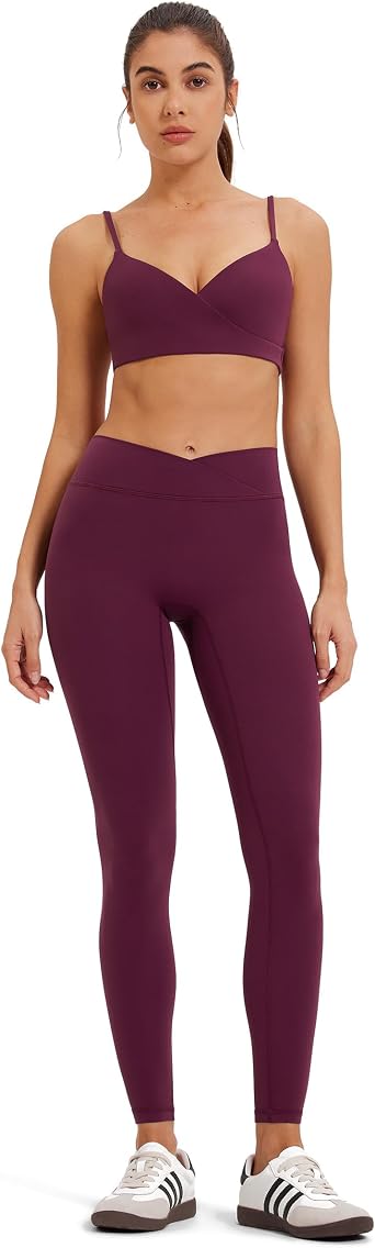 MOOSLOVER Women 2 Piece Yoga Set High Waist Leggings and Sports Bra Buttery Soft Stretch Athleisure Workout Outfit