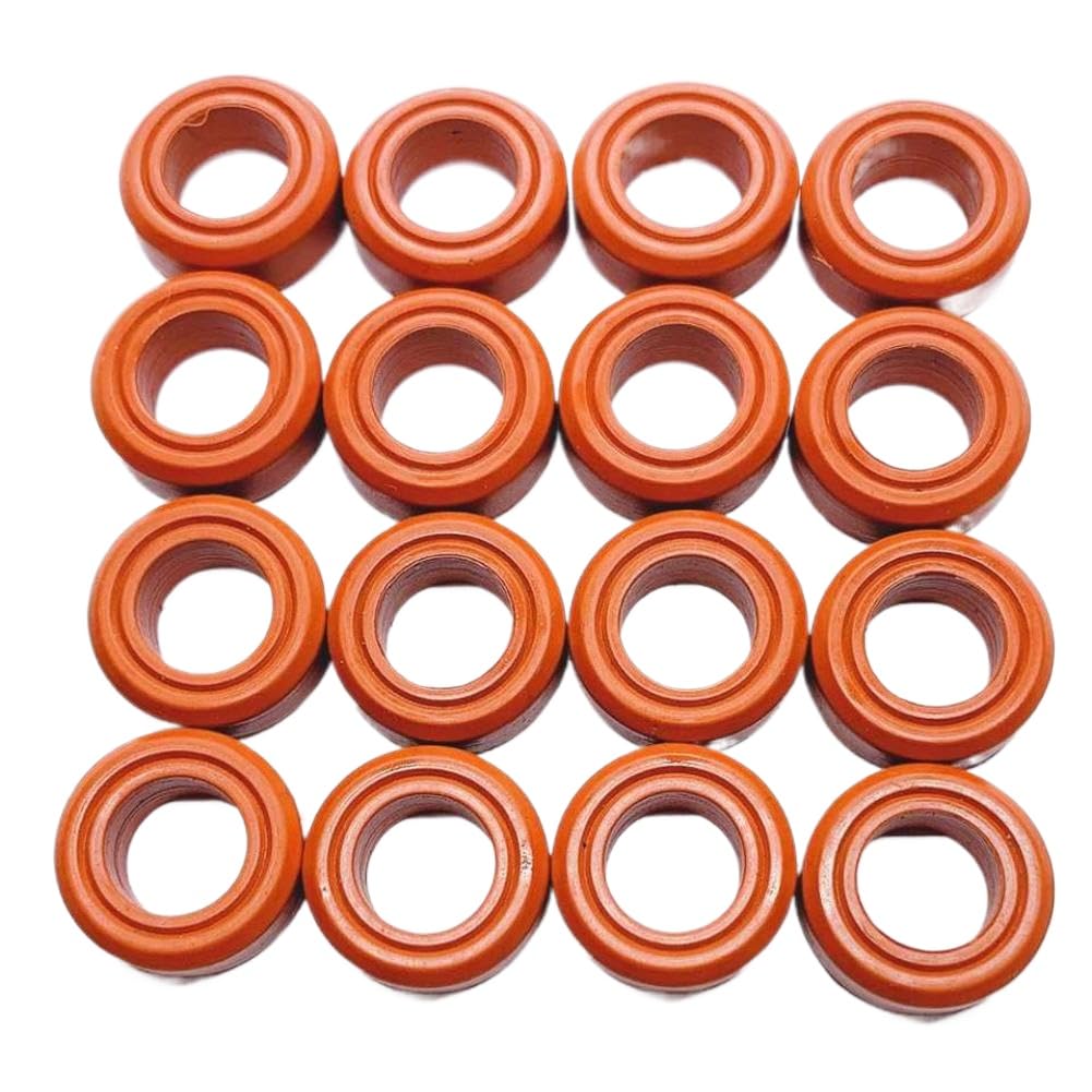 Lower Seals 500 Pieces 16x9x5.8mm AY S4036 Compatible with Injector Repair Kits(AY-S4036-Red)