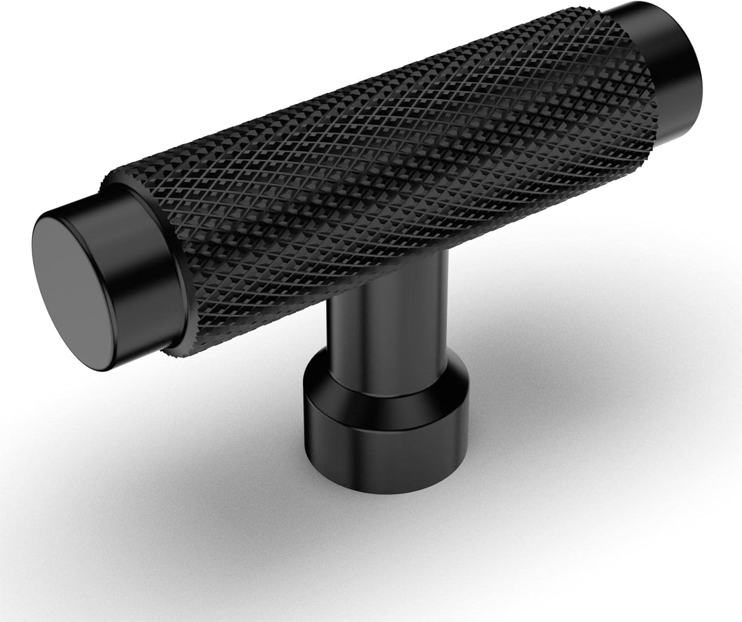 Asidrama 10 Pack Knurled Matte Black Kitchen Knobs Dresser