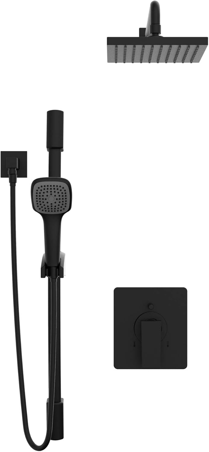 All components of the Belanger KIT-QUA130CMB Shower System